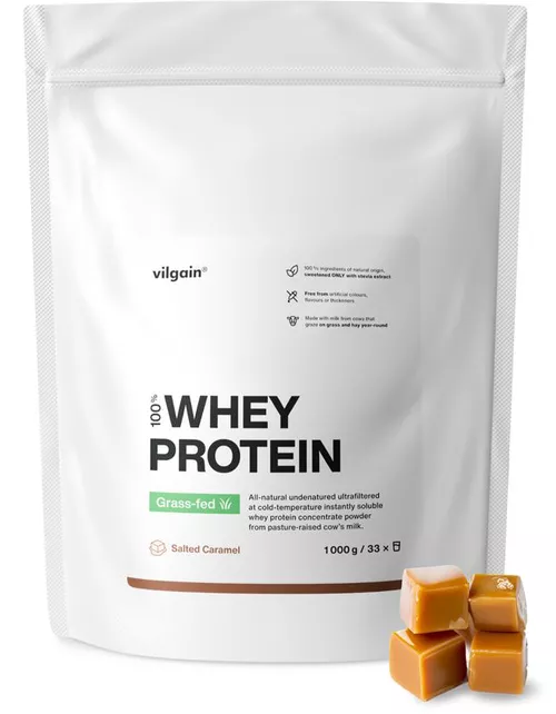 Vilgain Grass-Fed Whey Protein slaný karamel 1000 g