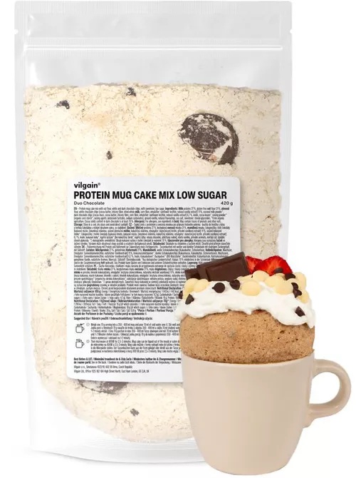 Vilgain Protein Mug Cake Mix Low Sugar duo chocolate