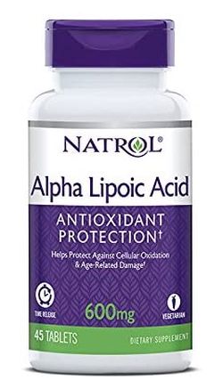 Natrol Alpha Lipoic Acid, Kyselina Alfa Lipoová s postupným uvolňováním, 600  mg, 45 tablet