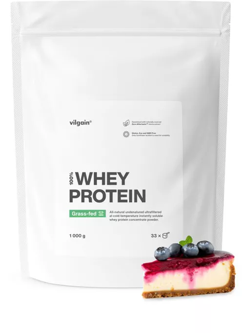 Vilgain Grass-Fed Whey Protein borůvkový cheesecake 1000 g