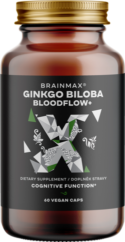 BrainMax Ginkgo Biloba Bloodflow+, 60 rostlinných kapslí